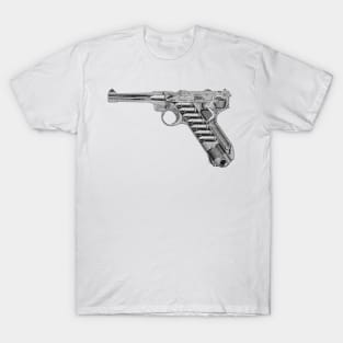 Luger Diagram (black) T-Shirt